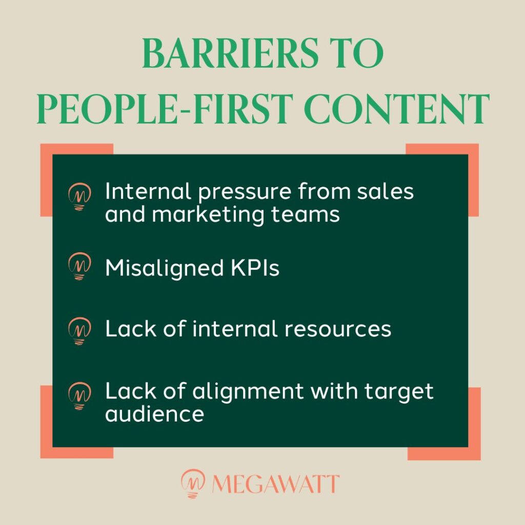 Barriers to People-First Content